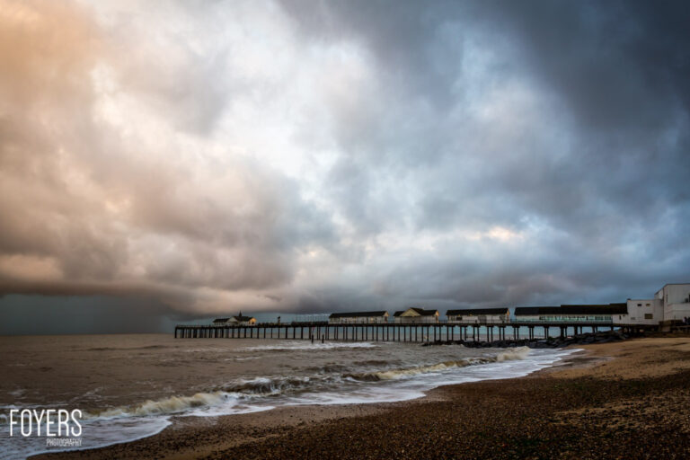 Raining over Southwold pier