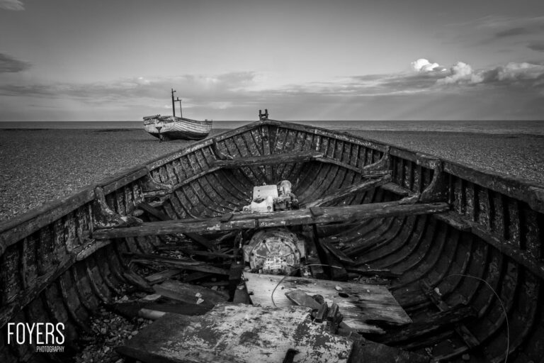 Old boat on Aldeburgh beach, Suffolk