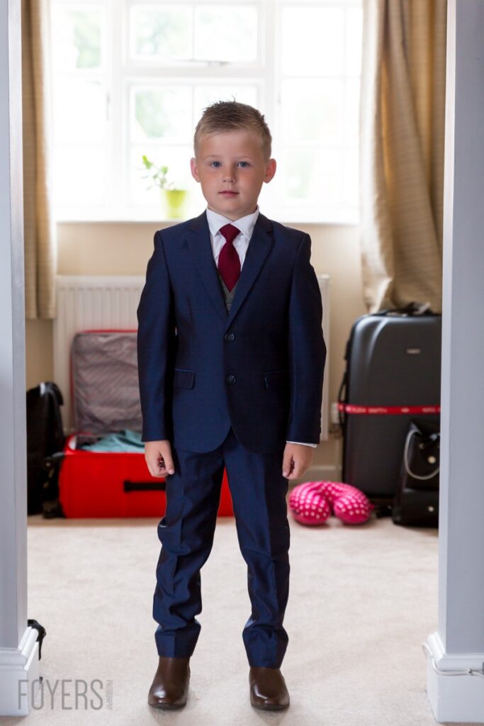 little Louie ready and waiting for the wedding to start