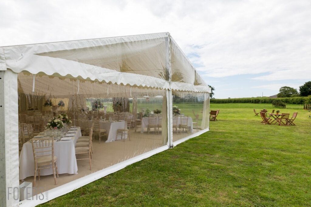 majestic marquee in a field just outside Binham
