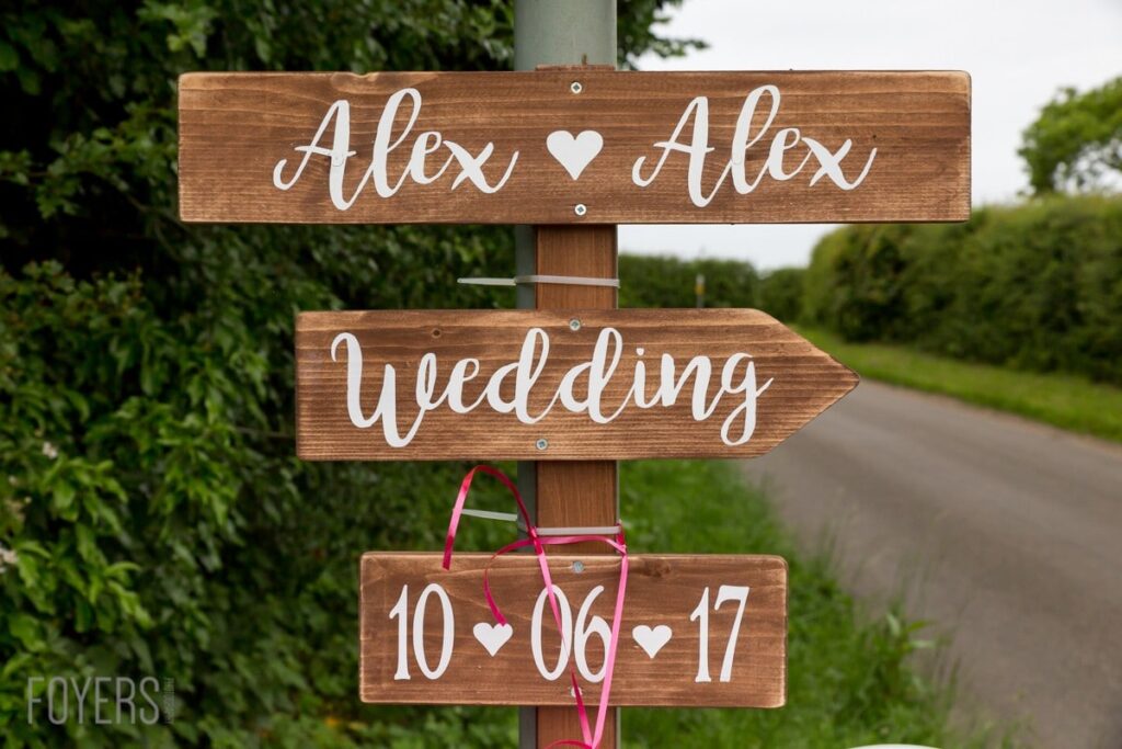 Alex and Alexs wedding sign