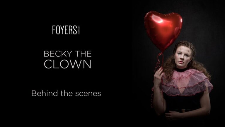 Behind the scenes – Becky the Clown