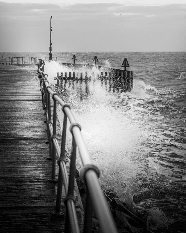 Storm Dennis at Southwold Pier