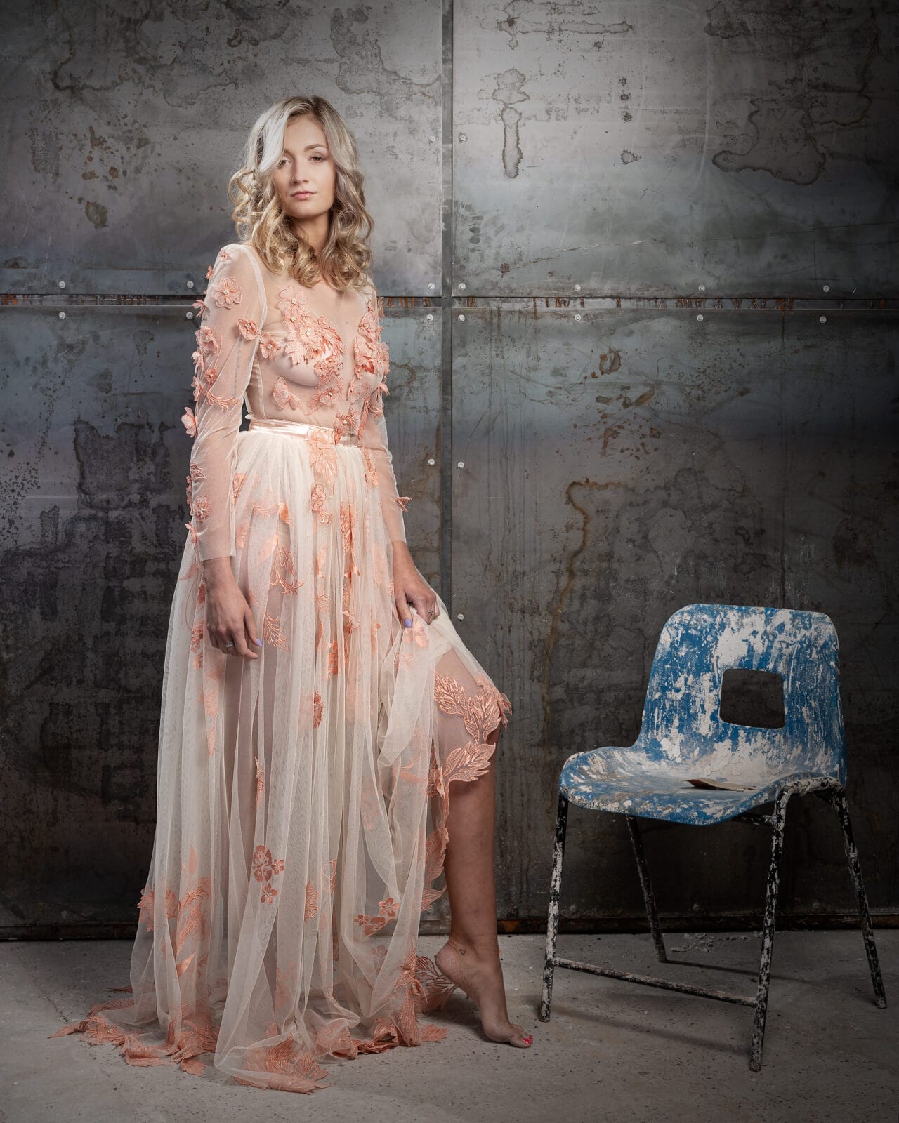 Wedding dress shot for Martin Dobson Couture and hair by Innov8, Saxmundham