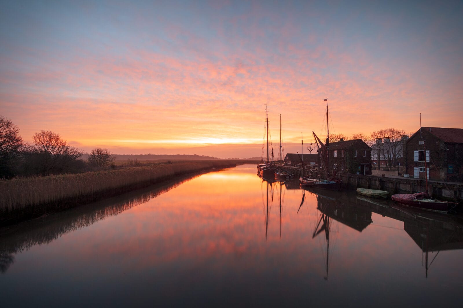 Sunrise at Snape Maltings