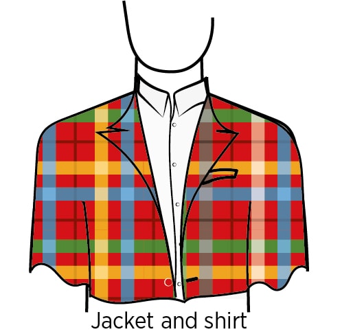 men what is not good for headshots patterned jacket and shirt