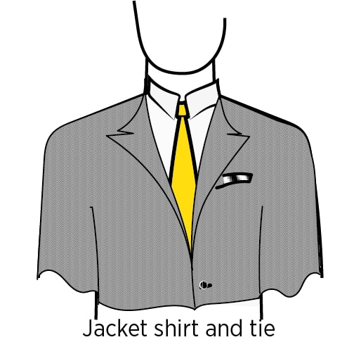 men what is not good for headshots herringbone jacket, shirt and tie