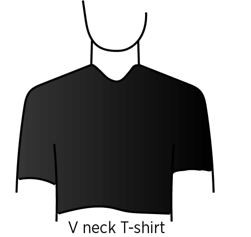 men what is good to ok for headshots v neck t-shirt