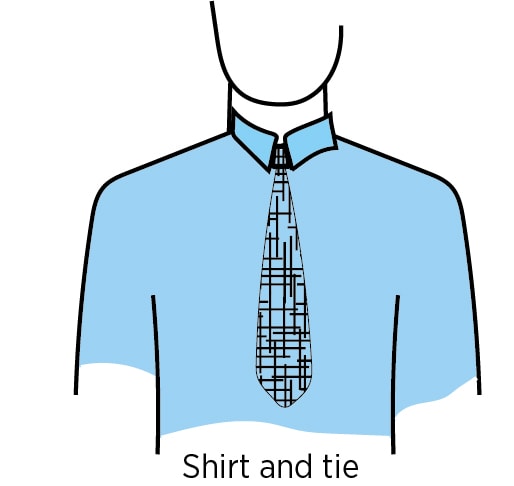 men what is ok to wear for headshots shirt and tie