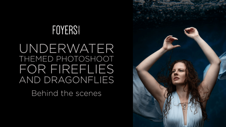 Behind the scenes – Underwater themed photoshoot for Fireflies and Dragonflies