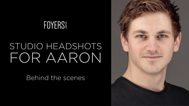 Behind the scenes – Studio headshots photography for Aaron