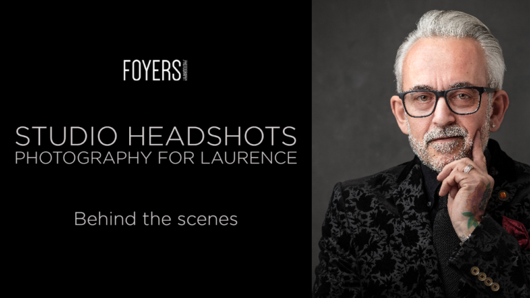 Behind the scenes – Studio headshots photography for Laurence