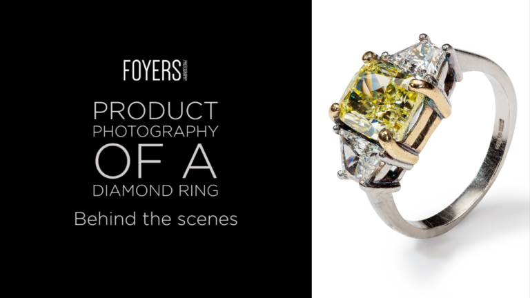 product photography of a diamond ring