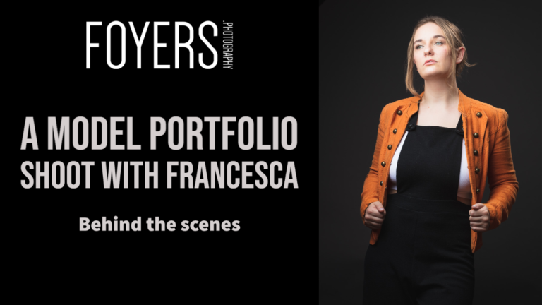 a model portfolio shoot with francesca
