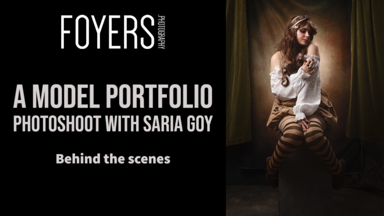 a model portfolio photoshoot with saria goy