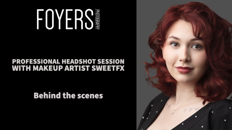 professional headshot session with makeup artist sweetfx