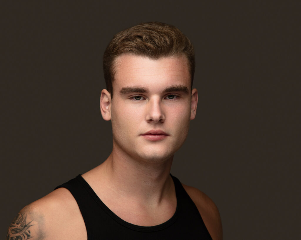 Man in black tank top