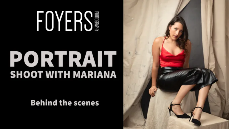 Foyers Photography portrait shoot behind scenes with Mariana