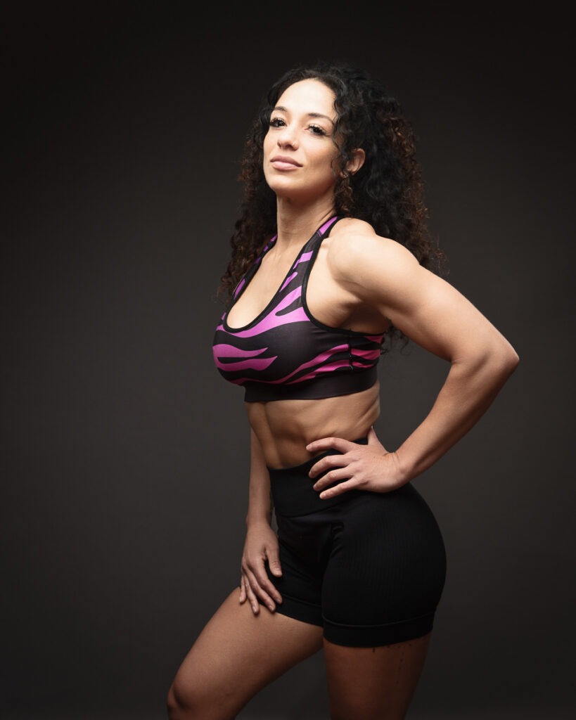 Fit woman posing in workout attire