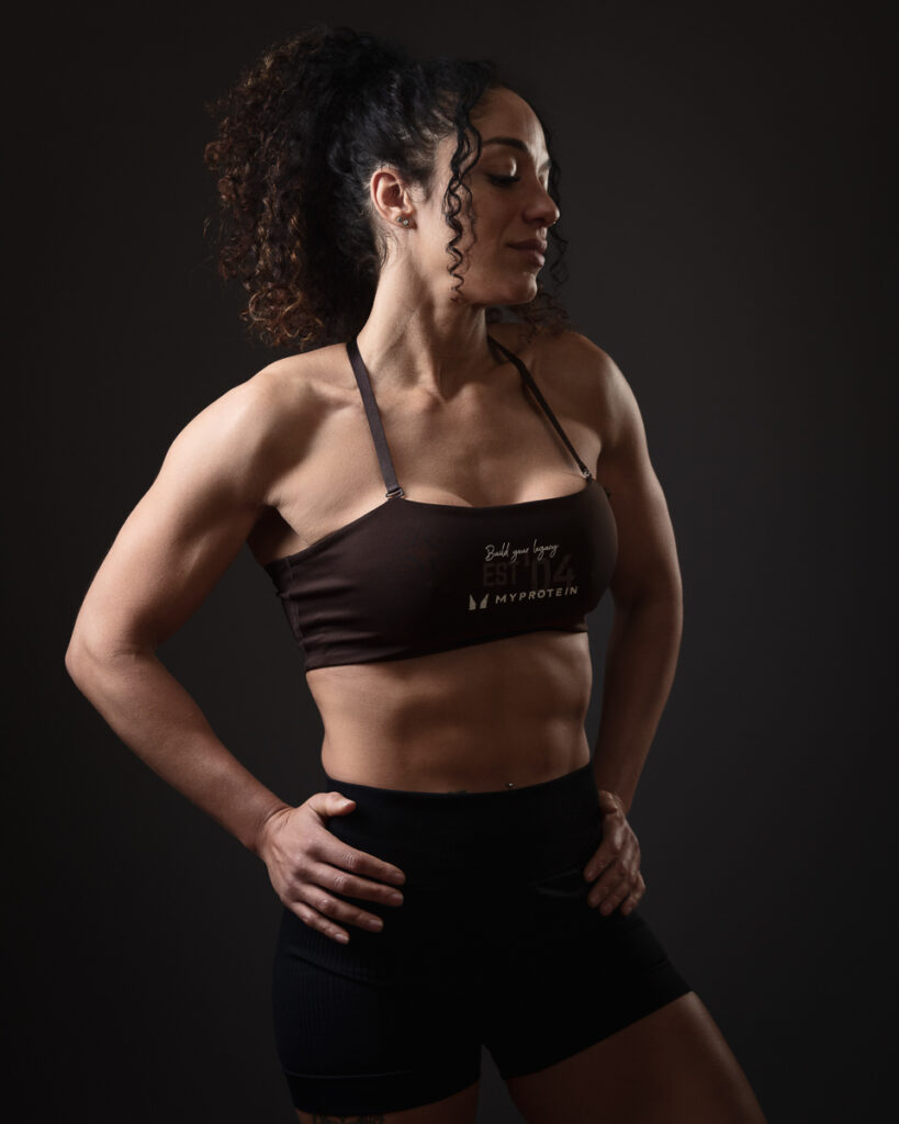 Woman posing in fitness attire