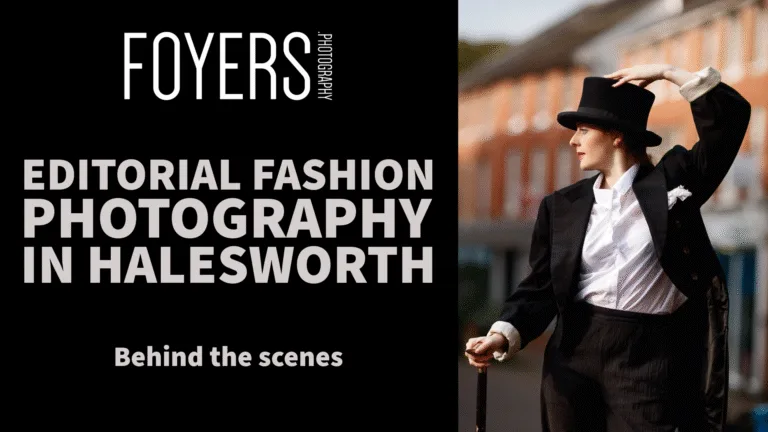 Fashion photography in Halesworth, behind the scenes.