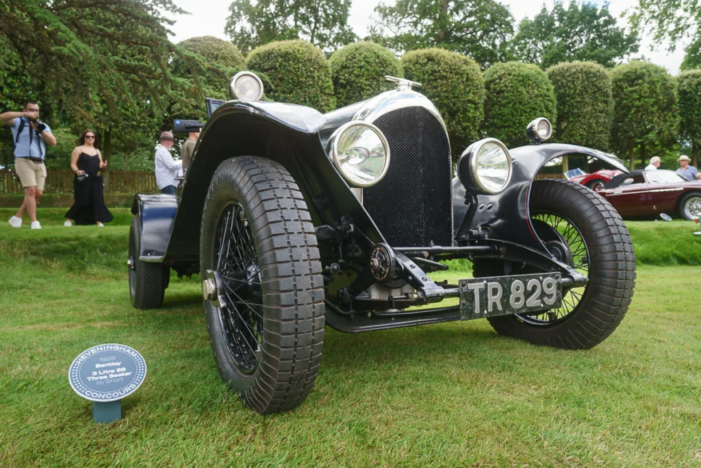 Vintage Bentley at classic car show.