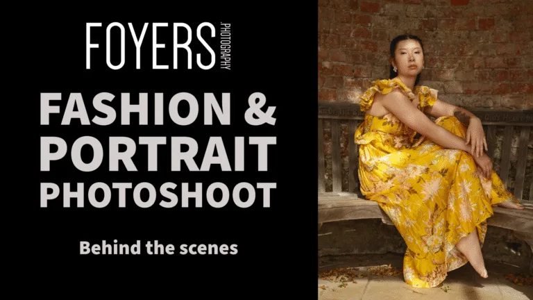 Model in yellow dress, fashion photoshoot