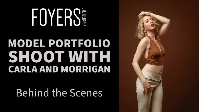 Model portfolio photoshoot, behind the scenes.
