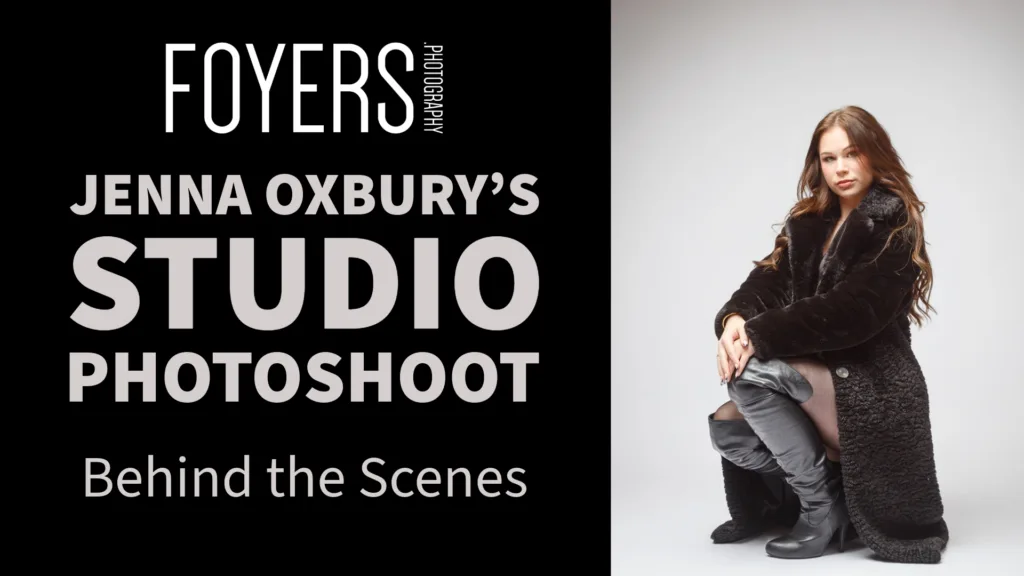 Studio photoshoot, model in stylish coat and boots.