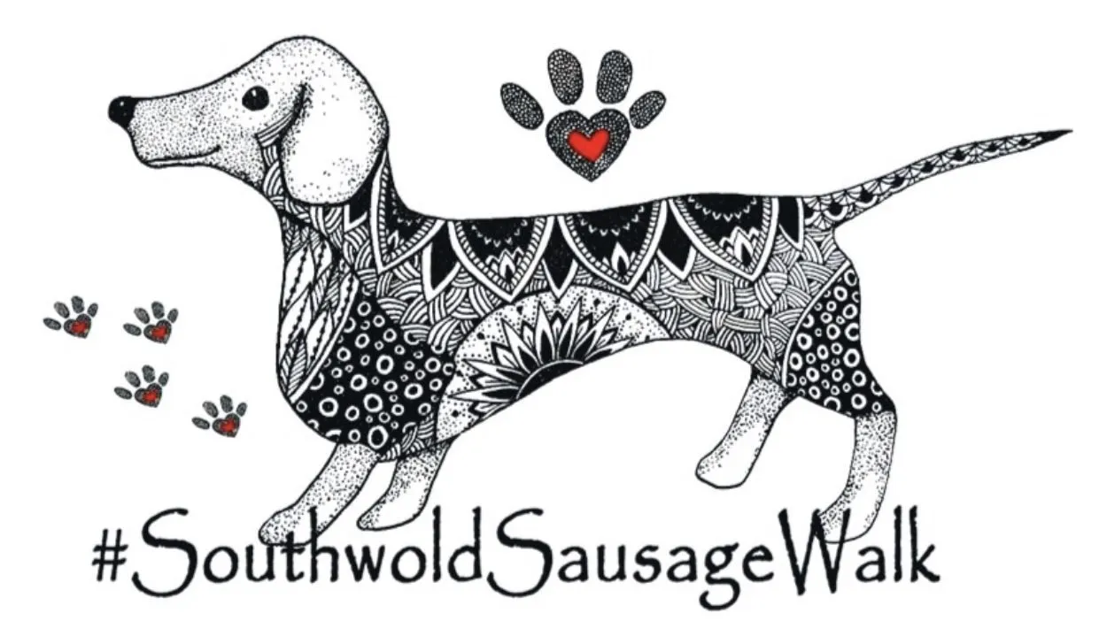 Illustration of dachshund #SouthwoldSausageWalk