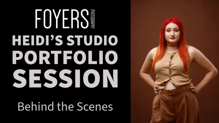 Heidi’s studio portfolio photography session behind the scenes