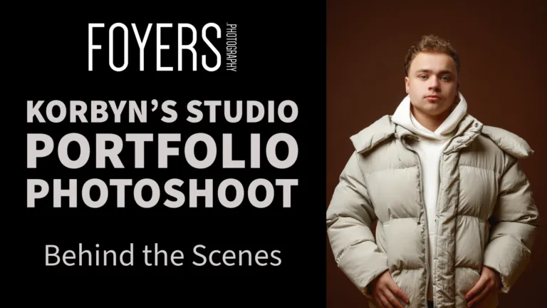 Studio portfolio photoshoot behind the scenes