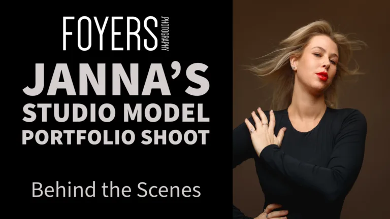 Studio model portfolio photoshoot behind the scenes