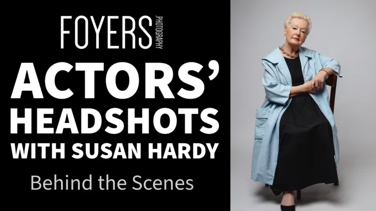 Promotional banner for actors’ headshots with Susan Hardy