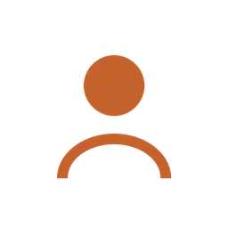 Simple brown user profile icon illustration