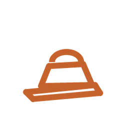 Orange construction traffic cone warning icon