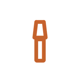 Orange coffin icon with rounded corners