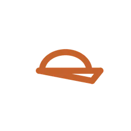 Orange hard hat safety helmet icon illustration