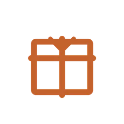 Orange grid icon with four equal squares