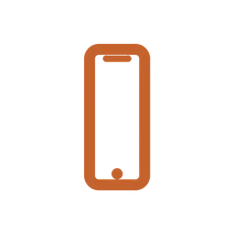 Orange smartphone icon with rounded corners