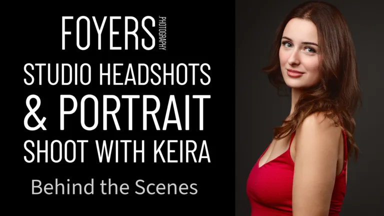 Woman in red top studio headshot portrait photography
